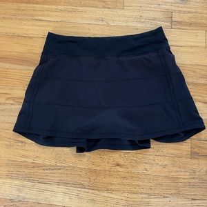 Lulu Lemon Pace Revival Skirt Long, Size 6, Black